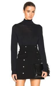 Toteme Bordeaux Turtleneck Sweater In Black