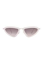 Miu Miu Skinny Sunglasses In White