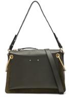 Chloe Medium Roy Calfskin & Suede Shoulder Bag In Green