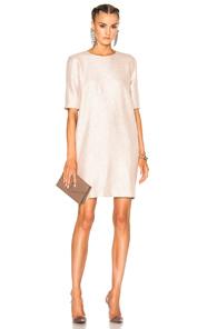 Lanvin Shift Dress In Pink,neutrals,metallics