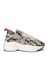 Acne Studios Manhattan Snake Sneakers In White,animal