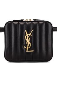 Saint Laurent Vicky Belt Bag In Black