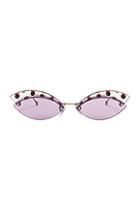 Fendi Defender Butterfly Polka Dot Sunglasses In Polka Dot,purple