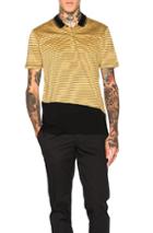 Lanvin Slim Fit Polo In Yellow,stripes