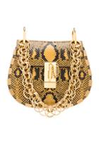 Chloe Mini Drew Bijou Python Print Leather Shoulder Bag In Yellow,animal Print