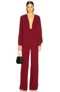 Staud Catch Jumpsuit In Red