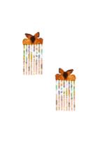 Lele Sadoughi Encore Fringe Earrings In Brown,abstract