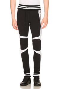 Balmain Ribbed Joggers In Black