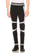 Balmain Ribbed Joggers In Black