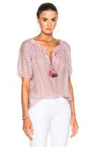 Talitha Trellis Print Cold Shoulder Top In Abstract,floral,geometric,neutrals,pink