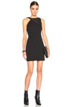 Anthony Vaccarello Strappy Eyelet Mini Dress In Black