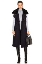 3.1 Phillip Lim Long Shearling Collar Vest In Blue
