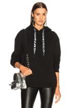 Proenza Schouler Pswl Printed Drawstring Hoodie In Black