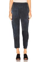 Raquel Allegra Relaxed Silk Pants In Blue,ombre & Tie Dye