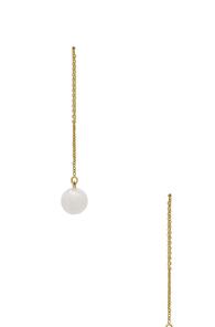 Erth 14k Gold Round Pearl Threader Earring In Metallics