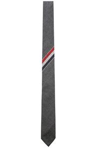 Thom Browne Wool Twill Tie In Gray