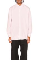 Raf Simons Oversized Embroidered Long Sleeve Shirt In Pink