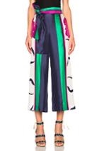 Tanya Taylor Tilda Pants In Green,blue,abstract