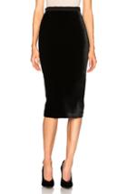 Roland Mouret Arreton Velvet & Stretch Viscose Skirt In Black