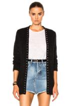 Saint Laurent Oversize Cardigan With Star Liner In Black