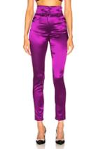Dolce & Gabbana High Waisted Satin Pants In Purple