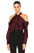 Erdem Forest Voile Aila Top In Red