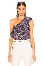Isabel Marant Etoile Thomy Top In Blue,floral,red