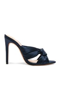 Alexandre Birman Satin Kacey 100 Sandals In Blue