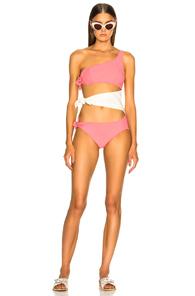 Lisa Marie Fernandez Bianca Swimsuit In Pink,white