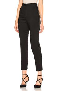Dolce & Gabbana Wool Crepe Trousers In Black