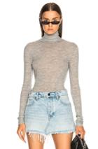 T By Alexander Wang Fitted Turtleneck Sweater In Gray