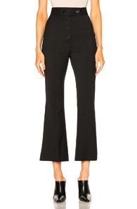 Proenza Schouler Lightweight Wool Suiting Flared Pant In Black