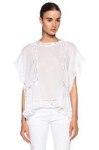 Isabel Marant Etoile Duffy Cotton Top In White
