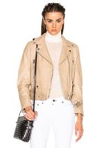 Acne Studios Mock Leather Jacket In Neutrals,brown