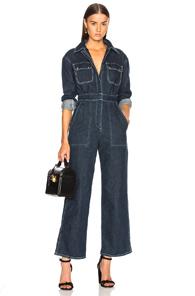 Alexachung Oversized Boiler Suit In Blue