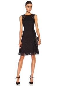 Nina Ricci Lace Dress In Black,floral