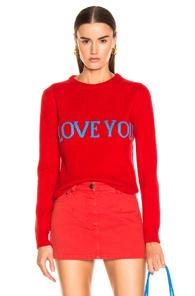 Alberta Ferretti I Love You Sweater In Red