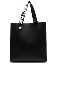 Givenchy Medium Logo Strap Coated Stargate Tote In Black
