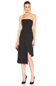 Nicholas Front Wrap Dress In Black