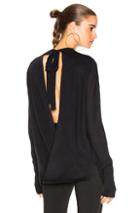 Dion Lee Merino Loop Back Tie Sweater In Black