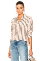 Equipment Cropped Signature Top In Neutrals,pink,stripes