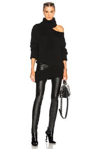 Monse Cutout Turtleneck Knit Sweater In Black