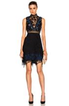Self-portrait Clementine Dress In Black,floral,blue