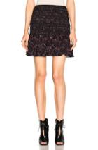 Derek Lam 10 Crosby Smocked Mini Skirt In Black,purple,abstract