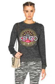 Kenzo Jaspe Sweatshirt In Gray