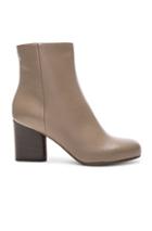 Maison Margiela Leather Booties In Gray
