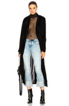 Rta Karina Velvet Coat In Black