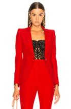 Alexander Mcqueen Single Button Blazer In Red