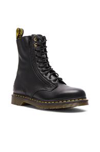 Yohji Yamamoto X Dr. Martens Oiled Leather Zip Boots In Black