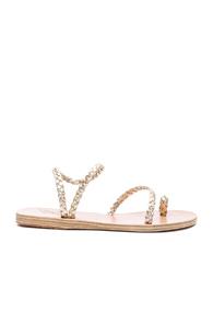 Ancient Greek Sandals Leather Eleftheria Sandals In Metallics,neutrals